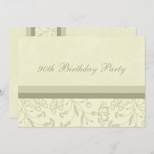 90e verjaardag van de Floral Kaart (Voorkant / Achterkant)