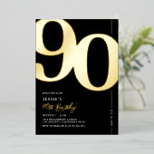 90e verjaardag van de Folie van de Elegant-partij  Uitnodiging (Staand Voorkant)