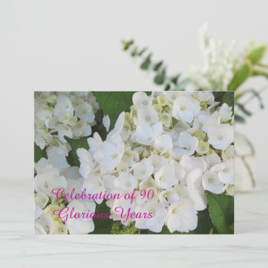 90e verjaardag van de geboorte kaart (Staand voorkant)