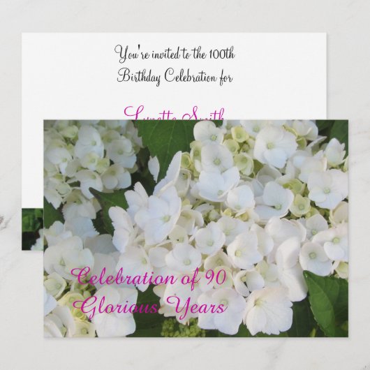 90e verjaardag van de geboorte kaart (Voorkant / Achterkant)