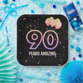 90e verjaardag van de jaarljestersballonnen en Con Papieren Bordje (Feest)