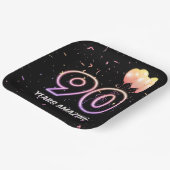 90e verjaardag van de jaarljestersballonnen en Con Papieren Bordje (Gebogen)