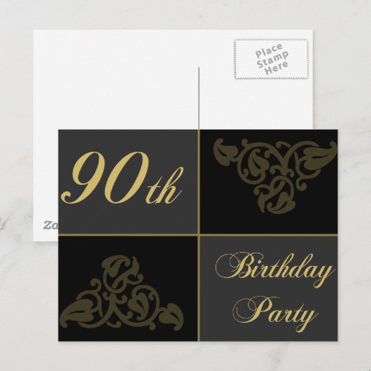 90e verjaardag van de leveranties uitnodiging briefkaart (Voorkant / Achterkant)