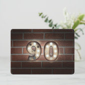 90e verjaardag van de marquee op baksteen kaart (Staand voorkant)