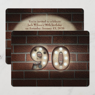 90e verjaardag van de marquee op baksteen kaart