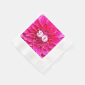 90e verjaardag van de Mijlsteen Pink Dahlia Floral Servet (Hoek)