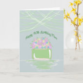 90e verjaardag van de mum mand der bloemen in past kaart (Gele Bloem)