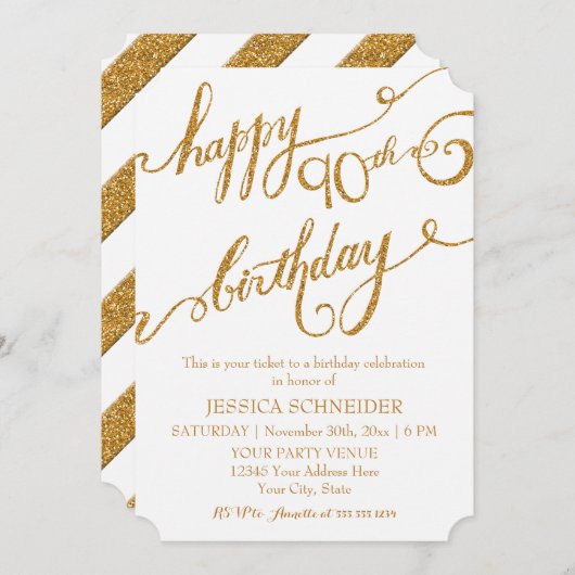 90e verjaardag van de negentigste verjaardag van d kaart (Voorkant / Achterkant)