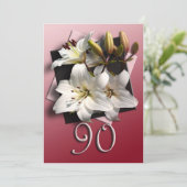 90e verjaardag van de uitnodiging van de Birthday (Staand voorkant)