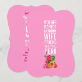 90e verjaardag van de uitnodiging van de Birthday  (Voorkant / Achterkant)