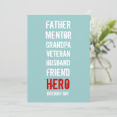 90e verjaardag van de uitnodiging van Hero (Staand voorkant)