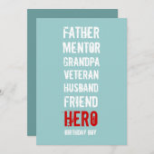 90e verjaardag van de uitnodiging van Hero (Voorkant / Achterkant)