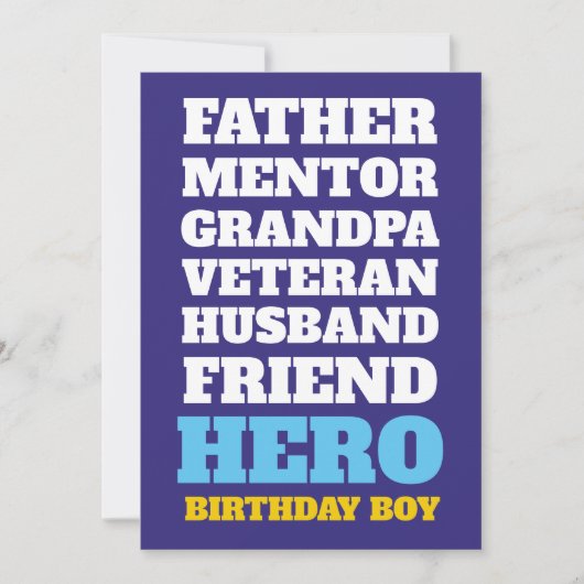 90e verjaardag van de uitnodiging van Hero-partij (Voorkant)