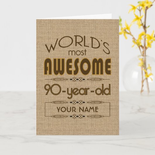 90e verjaardag van de viering van de wereld Best F Kaart (Gele Bloem)