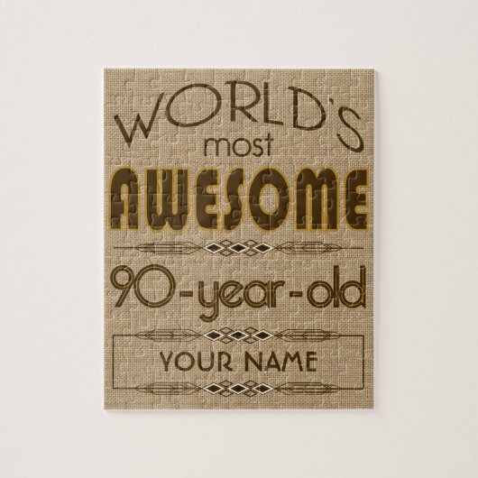 90e verjaardag van de viering van de wereld Best F Legpuzzel (Verticaal)