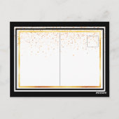 90e verjaardag van de zwarte gouden uitnodiging (Achterkant)