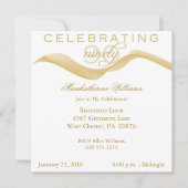 90e verjaardag van Elegant Ribbon Kaart (Voorkant)