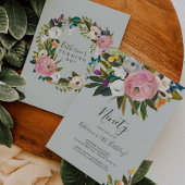 90e verjaardag van geverfde Floral Kaart