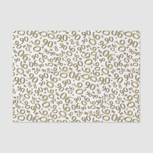 90e verjaardag van het Koel Aantal Pattern Gold en Tissuepapier (Voorkant)
