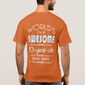 90e verjaardag van het Sinaasappel van de Beste Fa T-shirt (Achterkant)