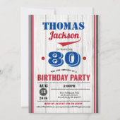 90e verjaardag van honkbal. Rustisch hout Kaart