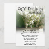 90e verjaardag van uitnodigingen (Voorkant / Achterkant)