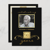 90e verjaardag van uitnodigingen van de Partij voo (Voorkant / Achterkant)