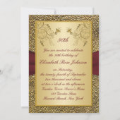 90e verjaardag van wijnen en gouden medaille kaart (Achterkant)