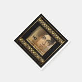 90e verjaardag viering fotopapier servetten (Hoek)