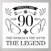 90e verjaardag voor vrouwen poster (Voorkant)