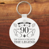 90e verjaardag voor vrouwen sleutelhanger (Voorkant)