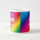 90e verjaardag werelden Beste Fabulous regenboog Grote Koffiekop (Voorkant)