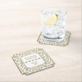 90e verjaardag White/Gold Pattern Thema Kartonnen Onderzetters (Insitu)