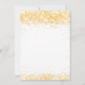 90e verjaardag wit goud glitter elegant kaart (Achterkant)