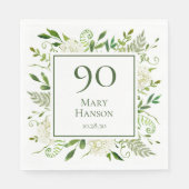 90e verjaardag Witte brandkranen Servet (Voorkant)