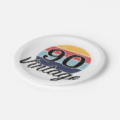  90e verjaardag Zondag Papieren Bordje (Gekanteld)