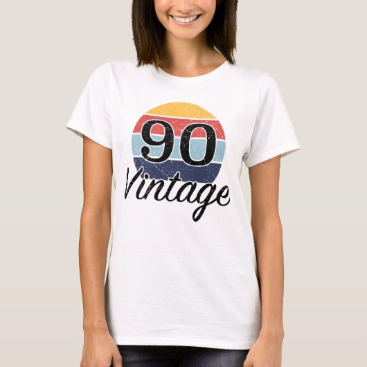 90e verjaardag Zondag T-shirt (Voorkant)