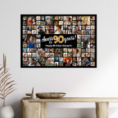 90e Verjaardag Zwart Goud 100 Foto Collage Poster