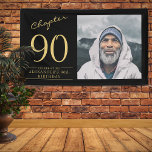 90e verjaardag zwart goud foto spandoek<br><div class="desc">Vier een mijlpaal verjaardag in stijl met onze prachtige 90ste verjaardag Black Gold Photo Banner! Deze elegante banner is de perfecte aanvulling op elk 90ste verjaardagsfeestje en voegt een vleugje glamour en verfijning toe aan de viering. Onze banner is niet alleen visueel opvallend, maar het stelt u ook in staat...</div>