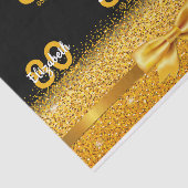 90e verjaardag zwart goud stijlvol monogram tissuepapier (Detail)