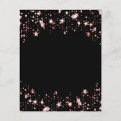 90e verjaardag zwart roos gouden budget uitnodigin flyer (Achterkant)