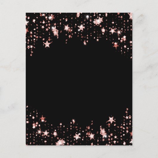 90e verjaardag zwart roos gouden budget uitnodigin flyer (Achterkant)