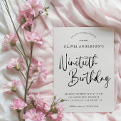 90e verjaardag | Zwart-wit typografie Kaart