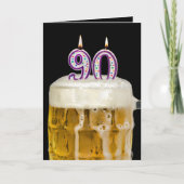 90e verjaardag zwarte bier kaart (Voorkant)