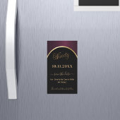 90e verjaardag zwarte bordeaux Save the Date magne