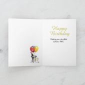 90e verjaardag Zwarte Gouden Mousserende Wijn Kaart (Binnen)