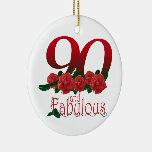 90e verjaardagsbloem keramisch ornament (Rechts)