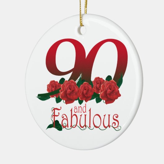 90e verjaardagsbloem keramisch ornament (Links)