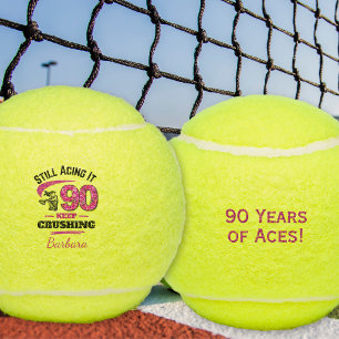 90e verjaardagscadeau voor haar Roze Acing 90 op m Tennisballen