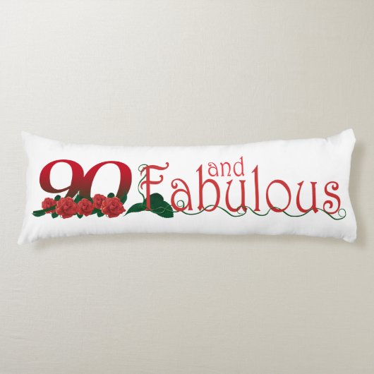 90e verjaardagscillus ( 20 x 54 inch) lichaamskussen (Voorkant)